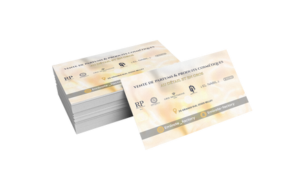 Carte de visite plastifié
